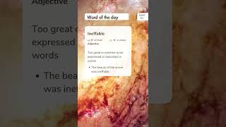 Word of the day: Ineffable 📚  #wordoftheday #english #learnfluency