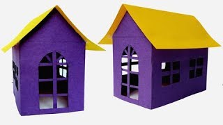 paper craft/paper house/paper hut/how to make a paper house/easy craft/paper folding art/ diy craft