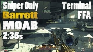 MW3 | Barrett Only MOAB on Terminal in 2:35s! Quick Scope Gameplay Commentary & Tips