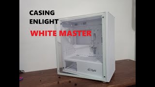 UNBOXING ENLIGHT WHITE MASTER MESH Casing PC Putih 400an