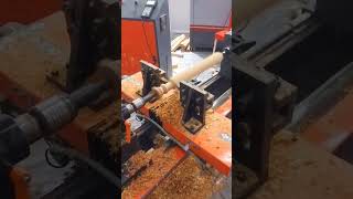 CNC automatic wood lathe machine working process #woodwork