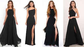 Westrrn Black Gown Outfit || Black Gown Ideas