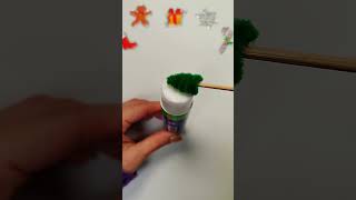 💚❤️ DIY Miniature Christmas Tree with Pipe Cleaners #craft #art #diy #christmas #ytshorts