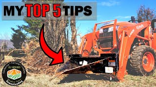 Titan Quick Attach Stump bucket: Kubota L3901 Compact Tractor