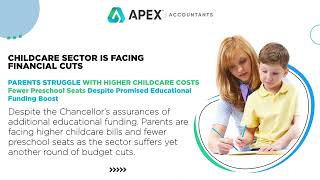 The childcare sector is facing financial cuts