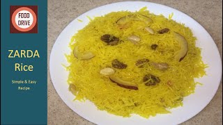 Zarda Rice recipe by FOOD DRIVE