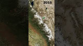 Snow in the Sierra, California between 2006 and 2023