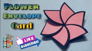 Type Of Scrapbook Card Pattern//Flower Envelope scrapbook Card// Handmade card for scrapbook//