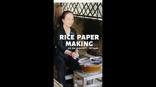 Rice paper making demo at the Cu Chi Tunnels Tour, Ho Chi Minh City Vietnam #Shorts