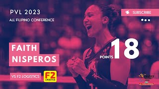 2023 PVL ALL FILIPINO CONFERENCE Faith Nisperos vs F2 Logistics