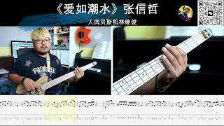 《爱如潮水》张信哲  贝斯翻弹 bass cover 人肉贝斯机林维俊#贝斯 #bass #basscover #bassplayer #bassguitar #cover  #人肉贝斯机林维俊