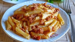 Макароны по-флотски.Макароны с тушенкой.Быстро и вкусно