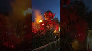 Wicker Man at NIGHT! - #altontowers || #shorts #rollercoaster #ride #themepark #night