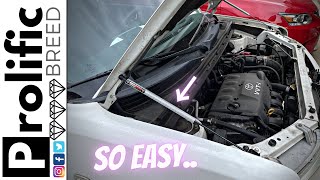 HOW TO INSTALL HOOD STRUTS SCION XB | MODS