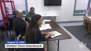 Sheldon Town Selectboard | 08/12/2024