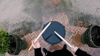 DRUMMING IN THE RAIN // snare drum freestyle