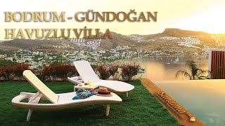 BODRUM GÜNDOĞAN SATILIK DENİZ MANZARALI MÜSTAKİL HAVUZLU VİLLA #K1989