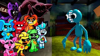 Different Characters Smiling Critters VS Teal Rainbow Friends | Friday Night Funkin' Mod