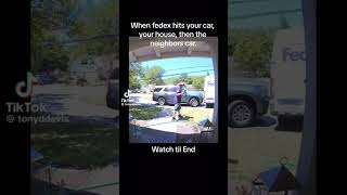 FedEx guy having a bad day! #fedex #badday #funny