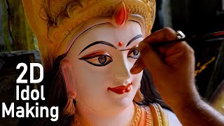 saraswati idol making full video | Fiber wall mural art | Saraswati murti 2D | Art Tech