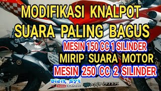 KNALPOT MODIFIKASI PALING  BAGUS MOTOR 150 CC MIRIP 250 CC 2 SILINDER