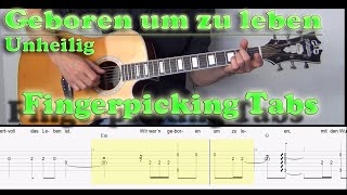 GEBOREN UM ZU LEBEN-UNHEILIG-TABS-FINGERPICKING