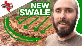 Second Swale On The Homestead - First look at our new permaculture swale - #EastTXHomestead