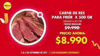 ¡Aprovecha este ofertón! Carne de res para freír x 500 gr. a $8.990.