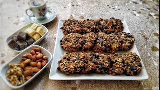 only 3 ingredients oatmeal cookies /3 malzemeli yulaflı kurabiye / كوكيز الشوفان بثلاث مكونات