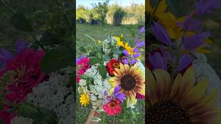 Flower Arrangement Today First Sunflower Bloom #gardenflowers #summerblooms #growingflowers