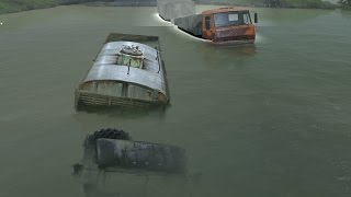 SpinTires Multiplayer || Flood - E01 || Yep, that's water.