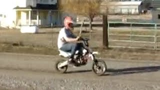 Full Mod CRF50 vs. Stock XR70 Drag Race