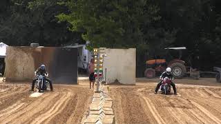 Top Fuel Motorcycle Dirt Drag Rear Wheel Action at Greens Raceway