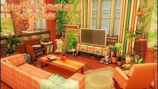 Квартира художницы в Сан Мишуно🌇🎨| Artist's apartment|Строительство|Симс 4| Sims 4|Speed build|No CC