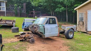 Ray Ray pulled up and helped switch 69 c10 cab