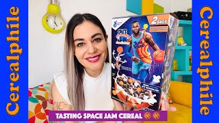 #Cerealphile tasting and rating SPACE JAM cereal - berry flavored cereal with marshmallows