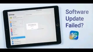 Can't Update from iPad OS 15 7 to iPad OS 16  Software Update Failed