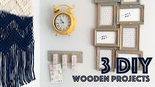 DIY Key Hanger, Picture Frame & Hanging Organizer • THREE EASY WOODEN DIY PROJECTS