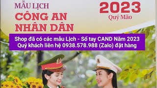 Lịch công an năm 2023, sổ tay công an, lịch CAND năm 2023 đã có LH 0938578988 (Zalo)