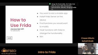 Intro to Frida - Chase Killorin and Sohail Shaik