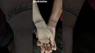 Couple band tattoo by || RUDRA TATTOO & PIERCING STUDIO || #shorts #tattoo