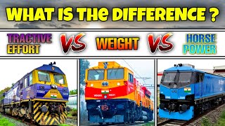 HORSEPOWER VS SPEED VS TRACTIVE EFFORT OF A LOCOMOTIVE OF INDIAN RAILWAYS | WDG5 VS WDG6G VS WAG12