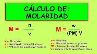 CÁLCULO DE MOLARIDAD (¡SUPER FÁCIL!)