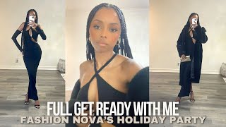 GRWM for Fashion Nova's Holiday Party: Makeup & Outfit