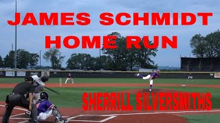 HOME RUN BY JAMES SCHMIDT SHERRILL SILVERSMITHS SUMMER COLLEGE BASEBALL