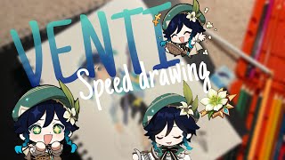 Venti playing guitar - speed(of light)drawing