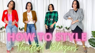 HOW TO STYLE THRIFTED BLAZERS | THRIFT TIPS + STYLING FOR FALL