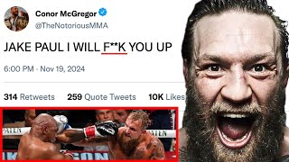 Conor McGregor Calls Out Jake Paul Beating Mike Tyson