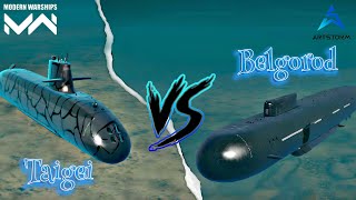 Modern Warships | JS Taigei Vs RF Belgorod | New King Submarine