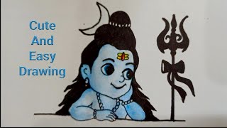 Cute Baby Mahadev Ji🥰🙏! Eaay Drawing! Learn Step By Step! ‎@learnandmasti4255  #baby #mahadev